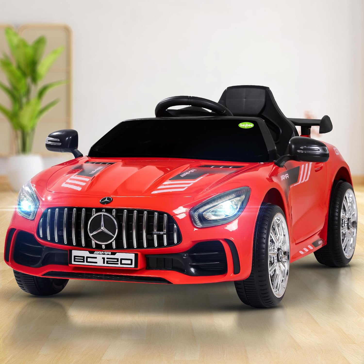 Minikin Racer Rechargeable Battery Operated Car for Kids I 1-5 Years I Yellow