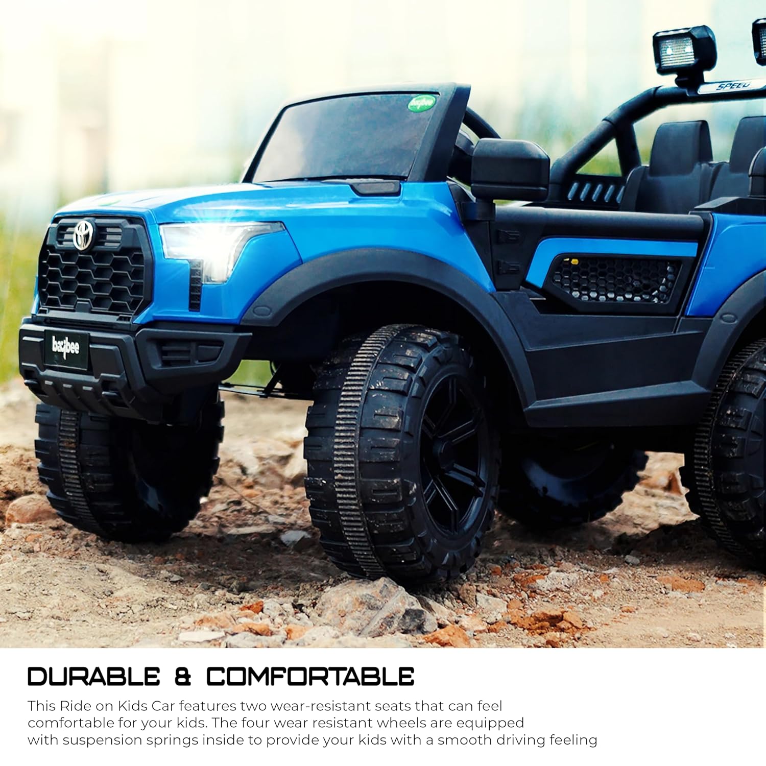 Minikin Toyota Hilux 4x4 Electric Rechargeable Rideon Jeep I Metallic Spray Painted 1-7 Years
