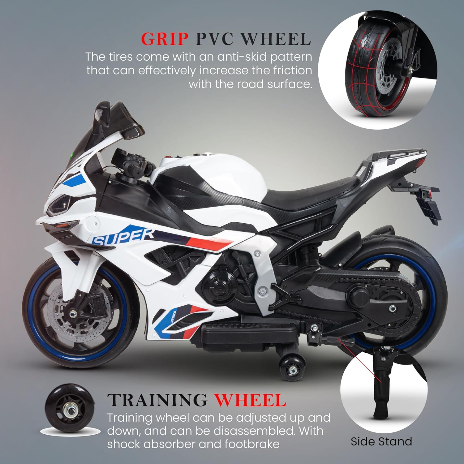 Minikin Agusta F4 Electric Rechargeable Superbike I Large Size Top Spec I 45KG Capacity I 2-14 Years