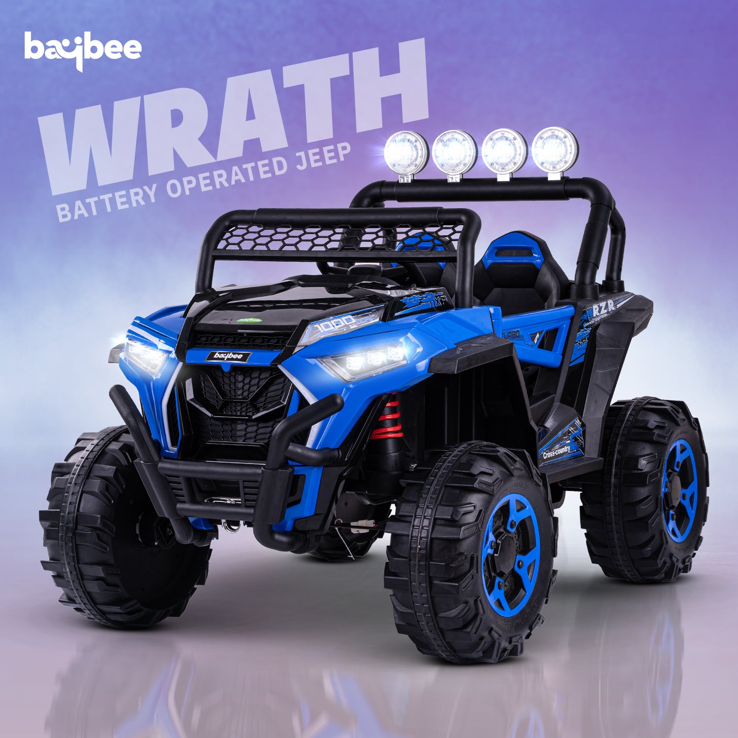 Minikin Wrath 4x4 Rechargeable Battery Operated Jeep I Large Size I 1 to 8 Years