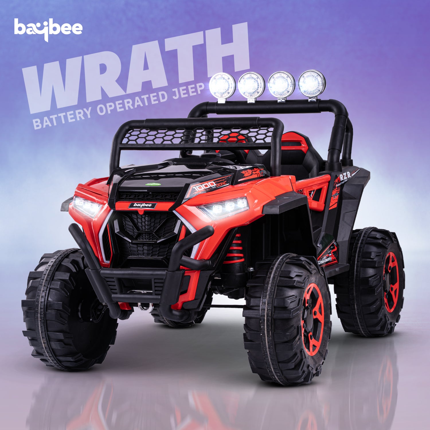 Minikin Wrath 4x4 Rechargeable Battery Operated Jeep I Large Size I 1 to 8 Years