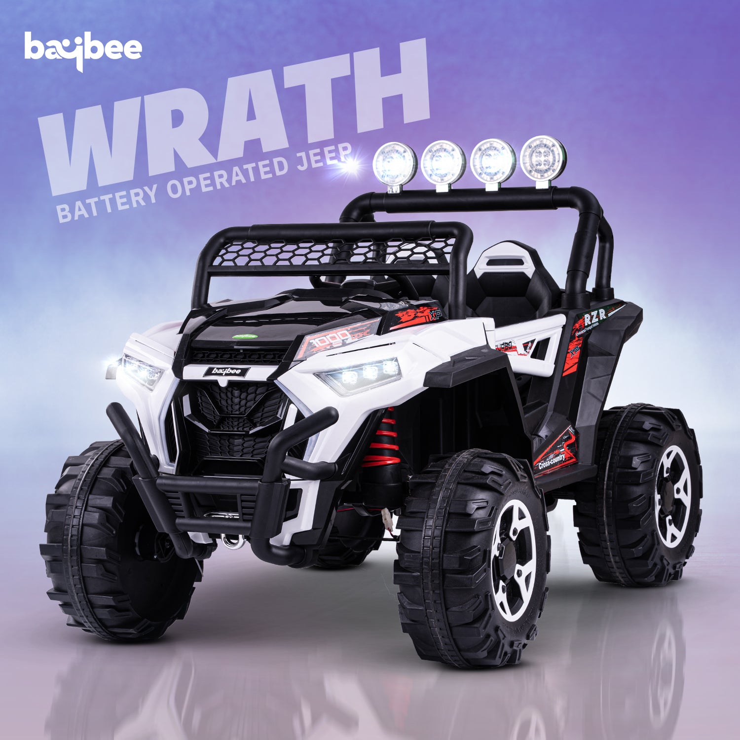 Minikin Wrath 4x4 Rechargeable Battery Operated Jeep I Large Size I 1 to 8 Years