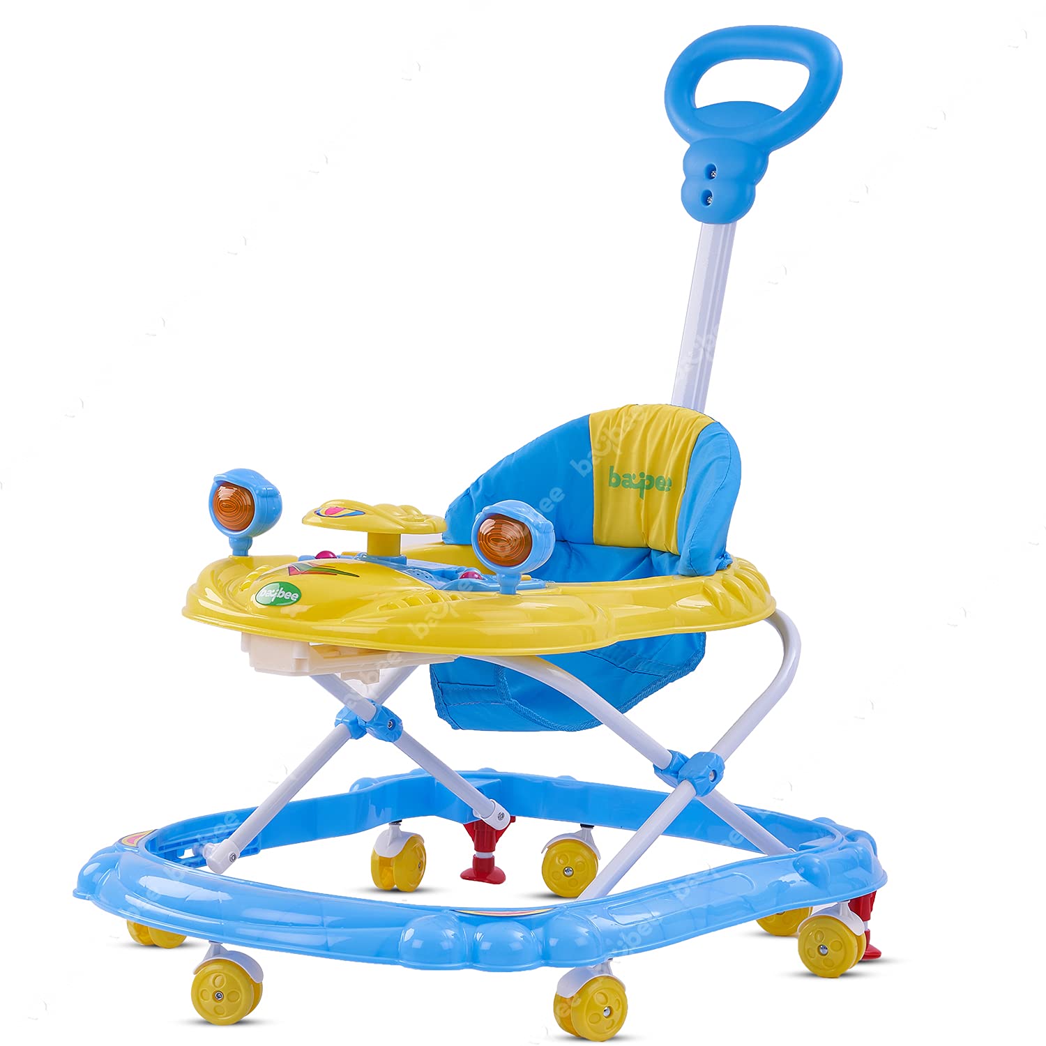Majesty Baby Musical Walker – Height Adjustable, Foldable Design with Parental Control Push Bar (6 Months to 18 Months)