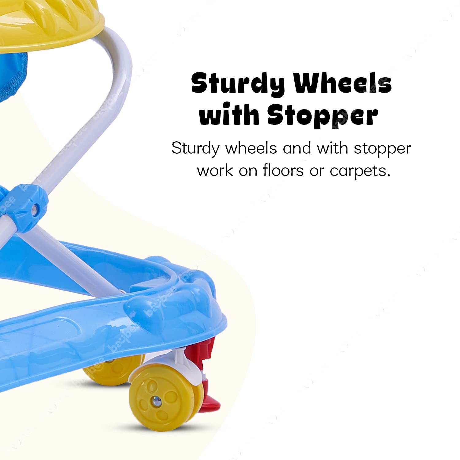 Majesty Baby Musical Walker – Height Adjustable, Foldable Design with Parental Control Push Bar (6 Months to 18 Months)