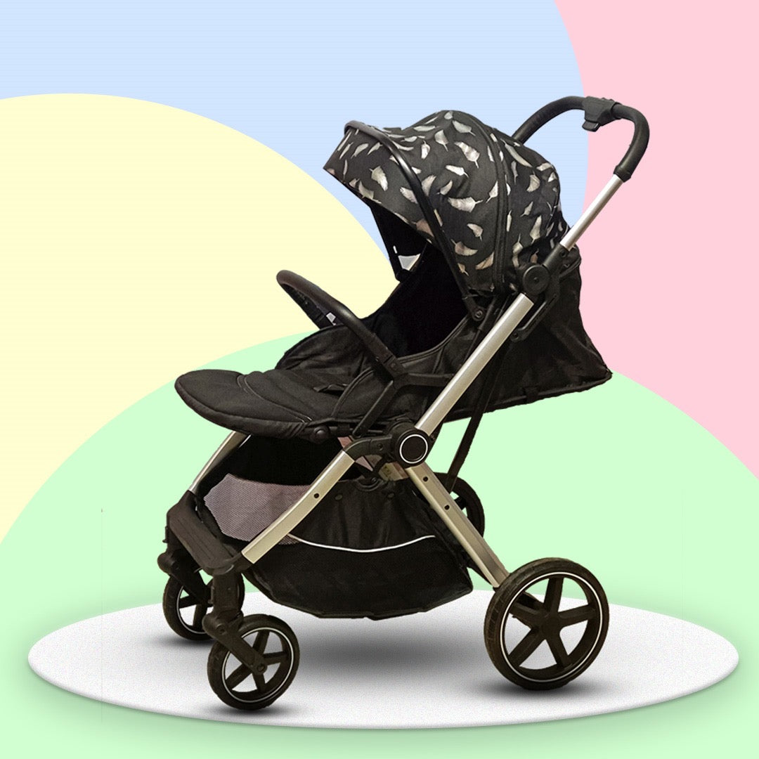 Breeze Reversible Handle Baby Stroller - Use as Carry Cot, Anti-Shock Wheels (Newborn to 5 Years)