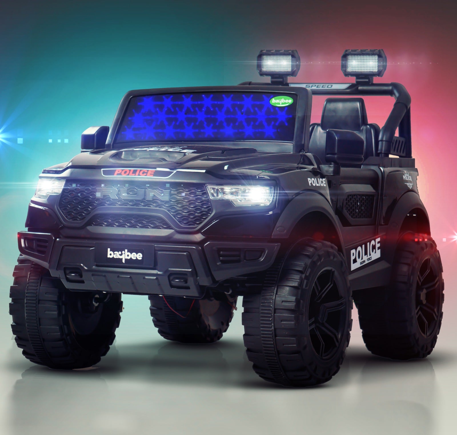 Minikin RAM 4x4 Electric Rechargeable Jeep | LED Head Lights & Music | 1-7 Years