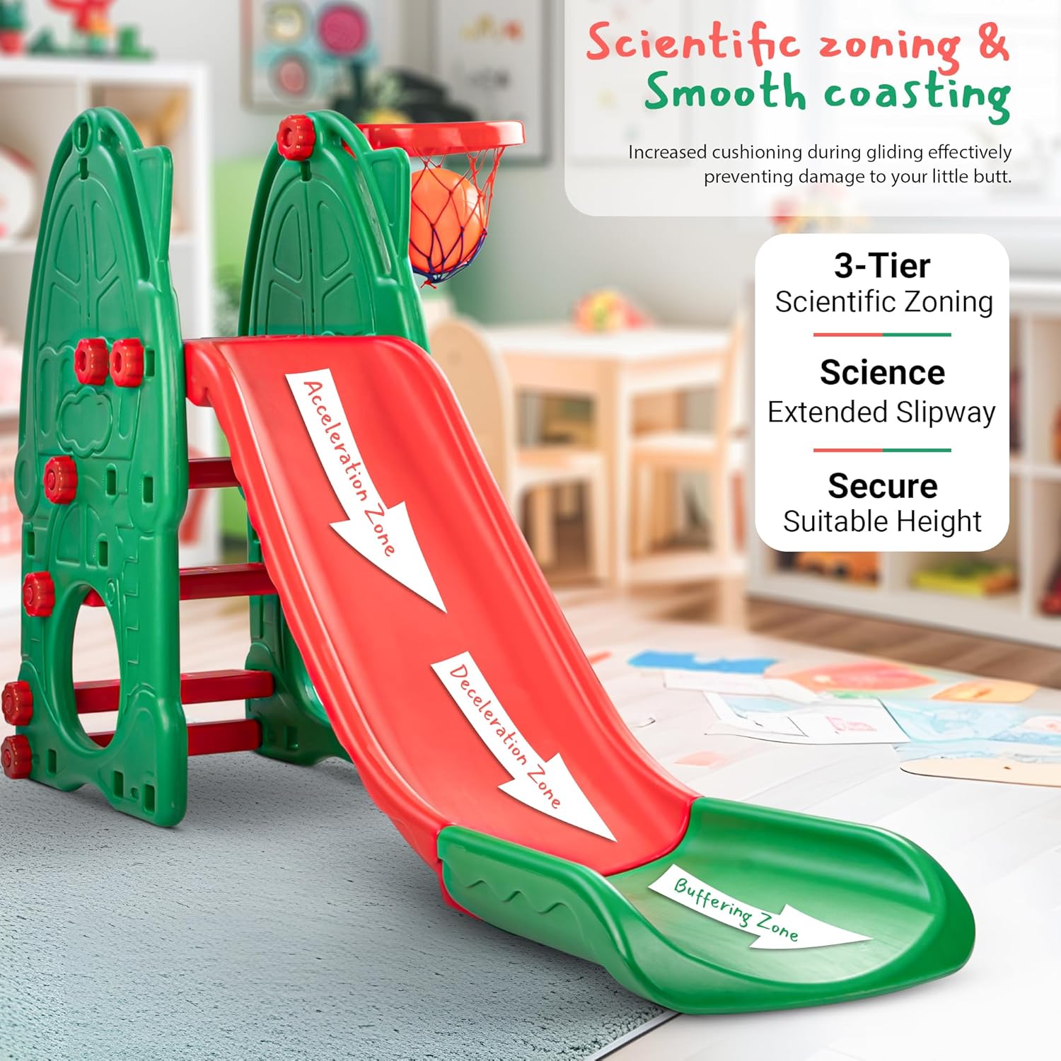 Minikin Foldable Garden Baby Slider for Kids | Indoor and Outdoor Use | 2-5 Years