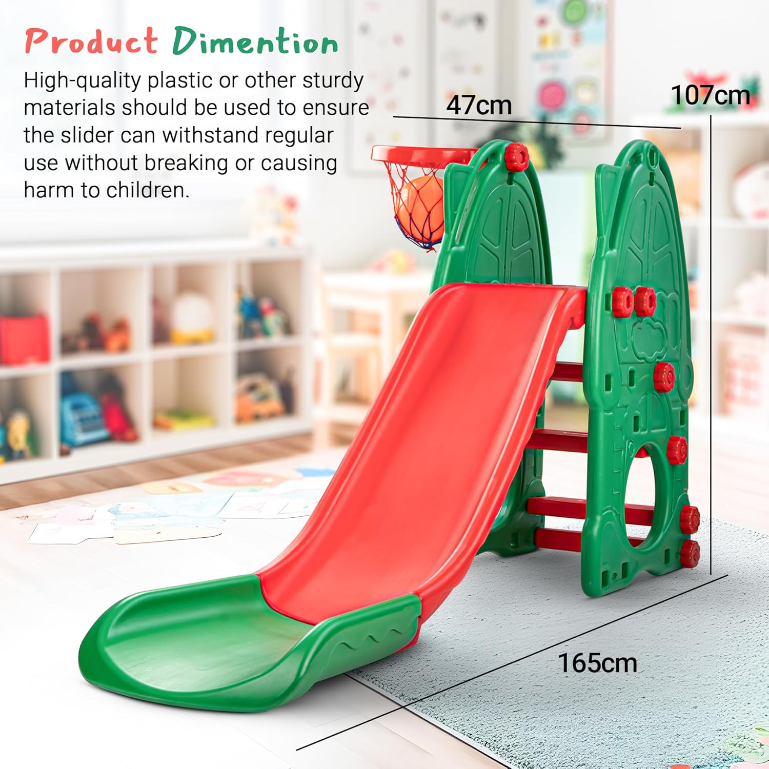 Minikin Foldable Garden Baby Slider for Kids | Indoor and Outdoor Use | 2-5 Years