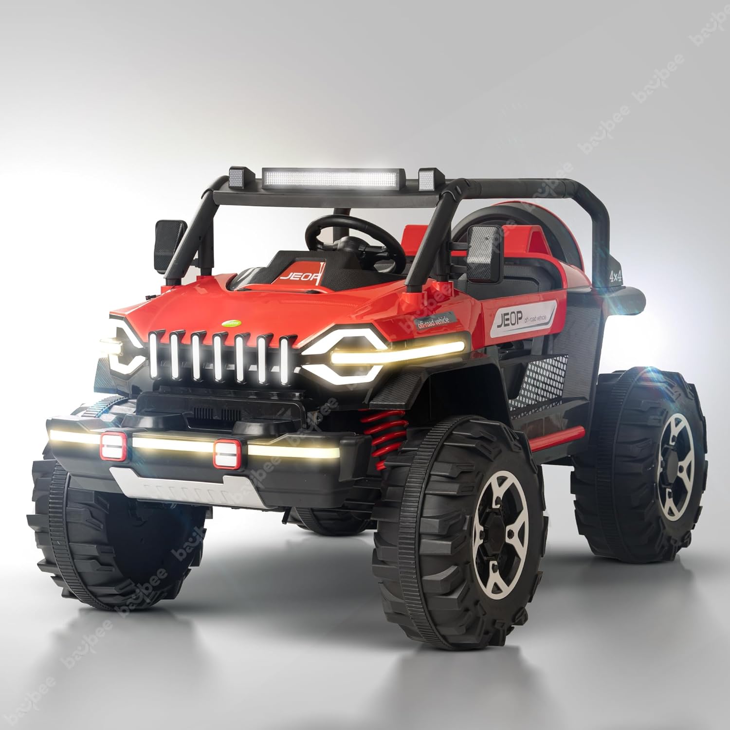 Minikin Fury 2x2 Rechargeable Jeep | Top End Configuration | Ages 1-8 Years