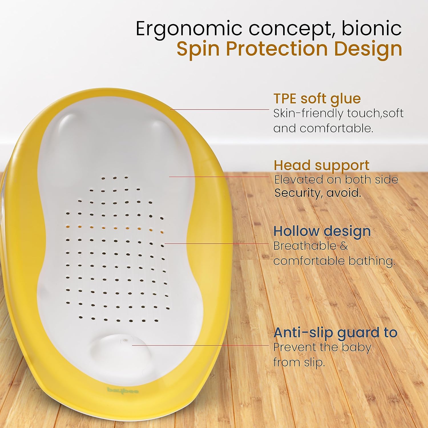 Dusa Baby Bath Seat - Anti-Slip, Foldable & Ergonomic (0-12 Months)