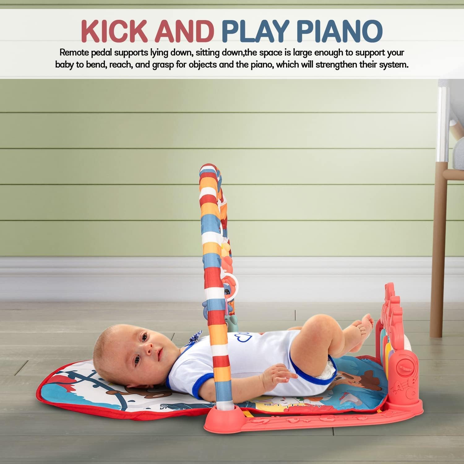 Kick & Play Piano Activity Play Gym I I Sensory and Motor Skill Development I 0-12M