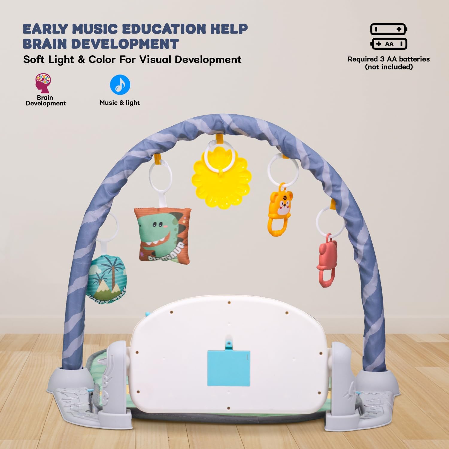 Minikin Kick & Play Piano Activity Play Gym I I Sensory and Motor Skill Development I 0-12M