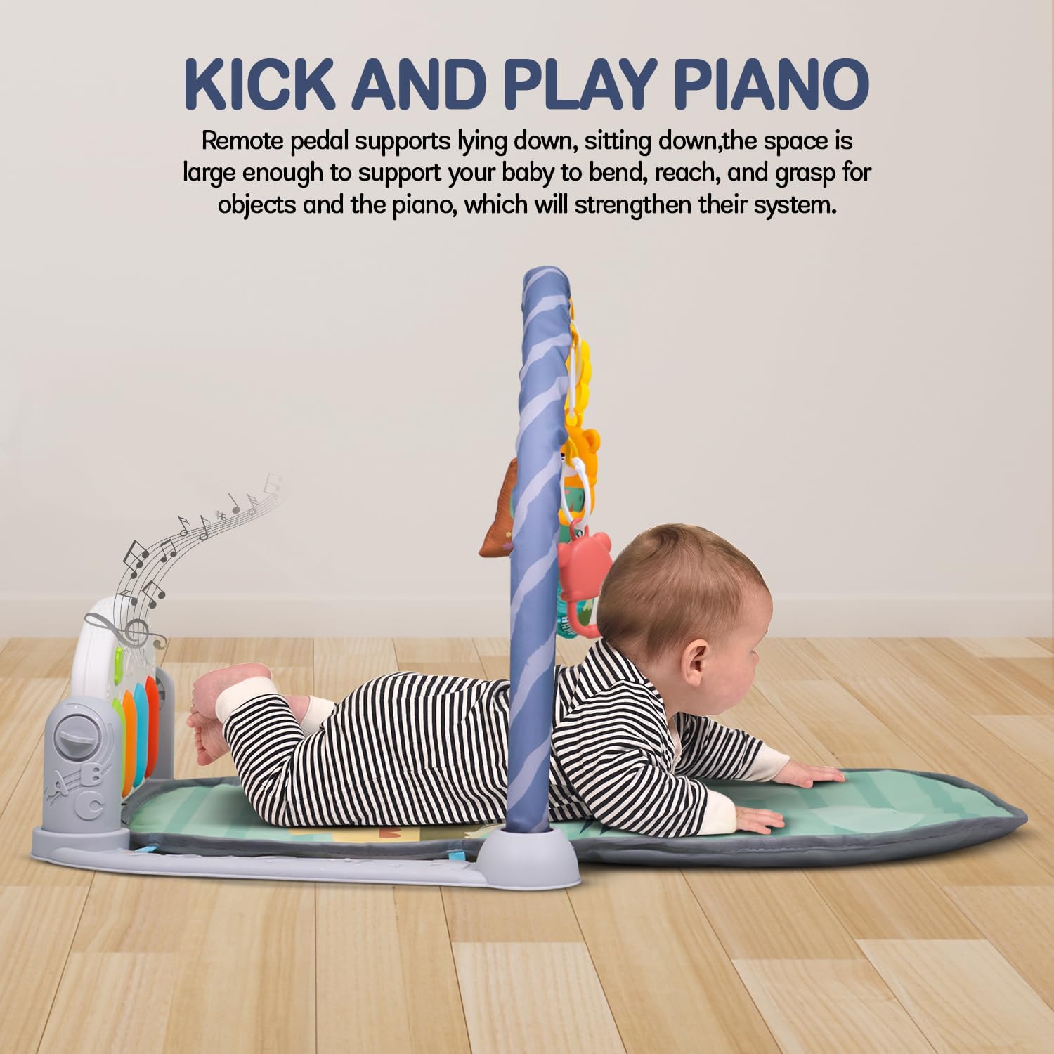 Minikin Kick & Play Piano Activity Play Gym I I Sensory and Motor Skill Development I 0-12M