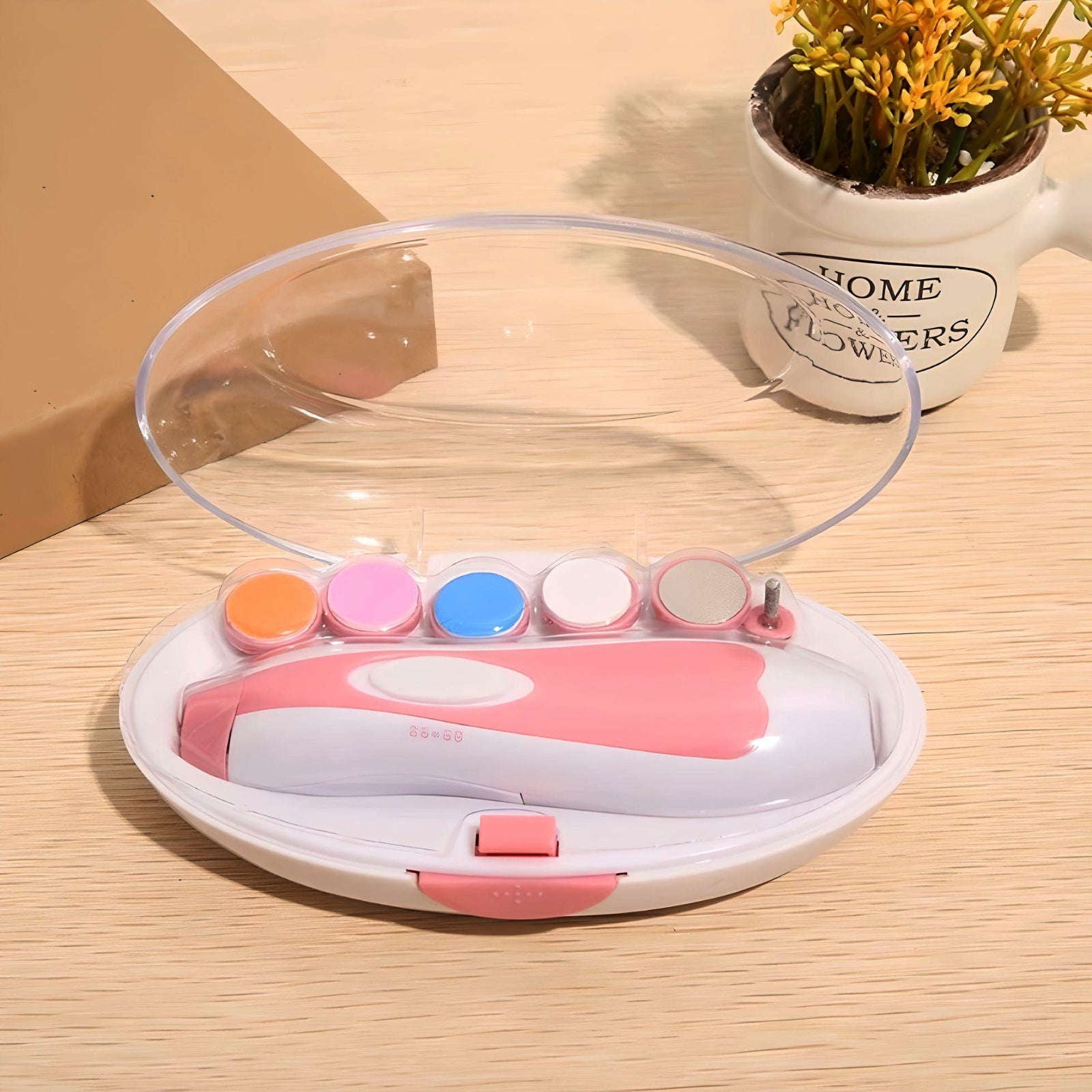 Electric Baby Nail Trimmer I Baby Nail Manicure Set I Trim File Polish Toe and Finger Nails I NB to Adults