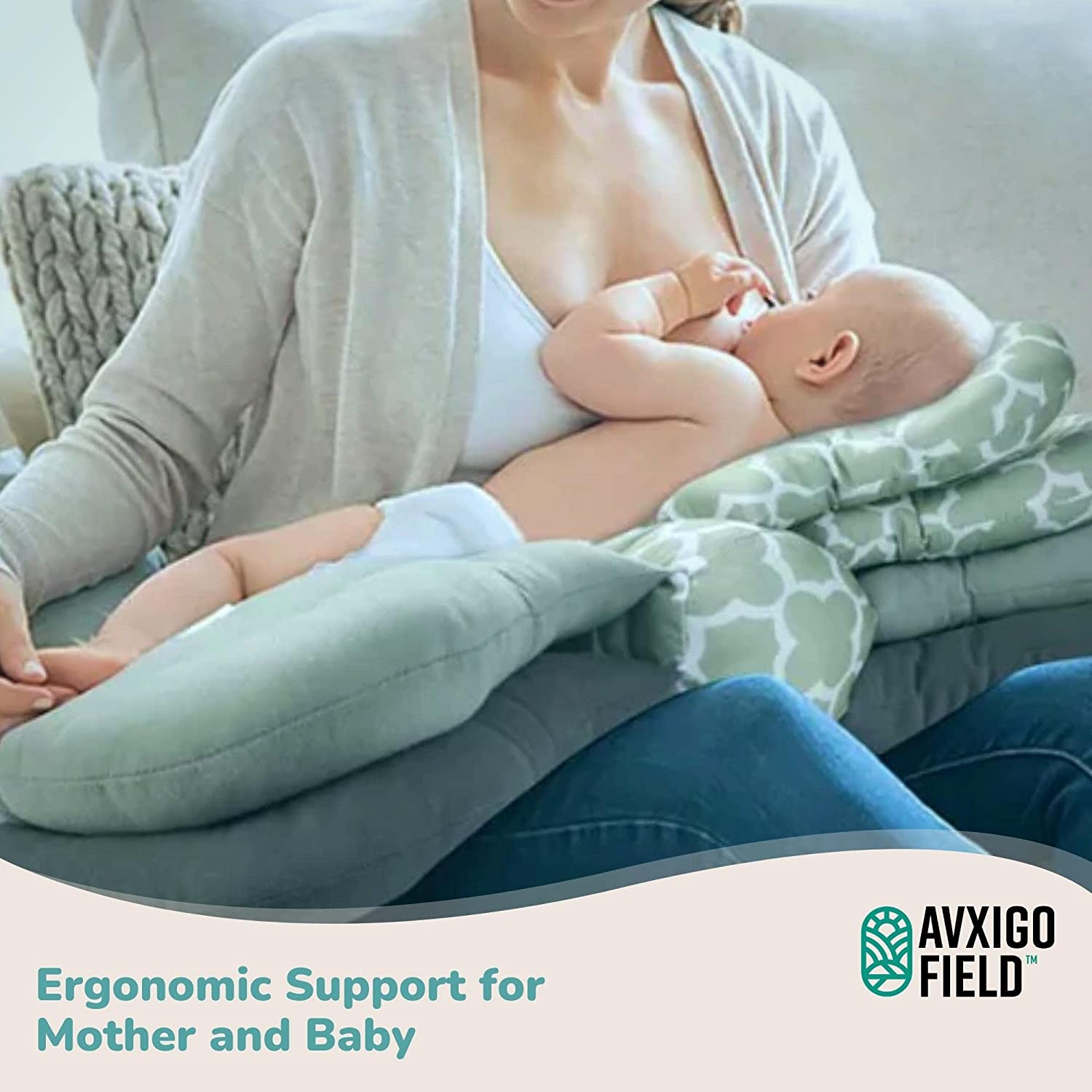 Elevate Adjustable Nursing and Breastfeeding Pillow I with multiple angle I Contoured & Multi layered Butterfly Design