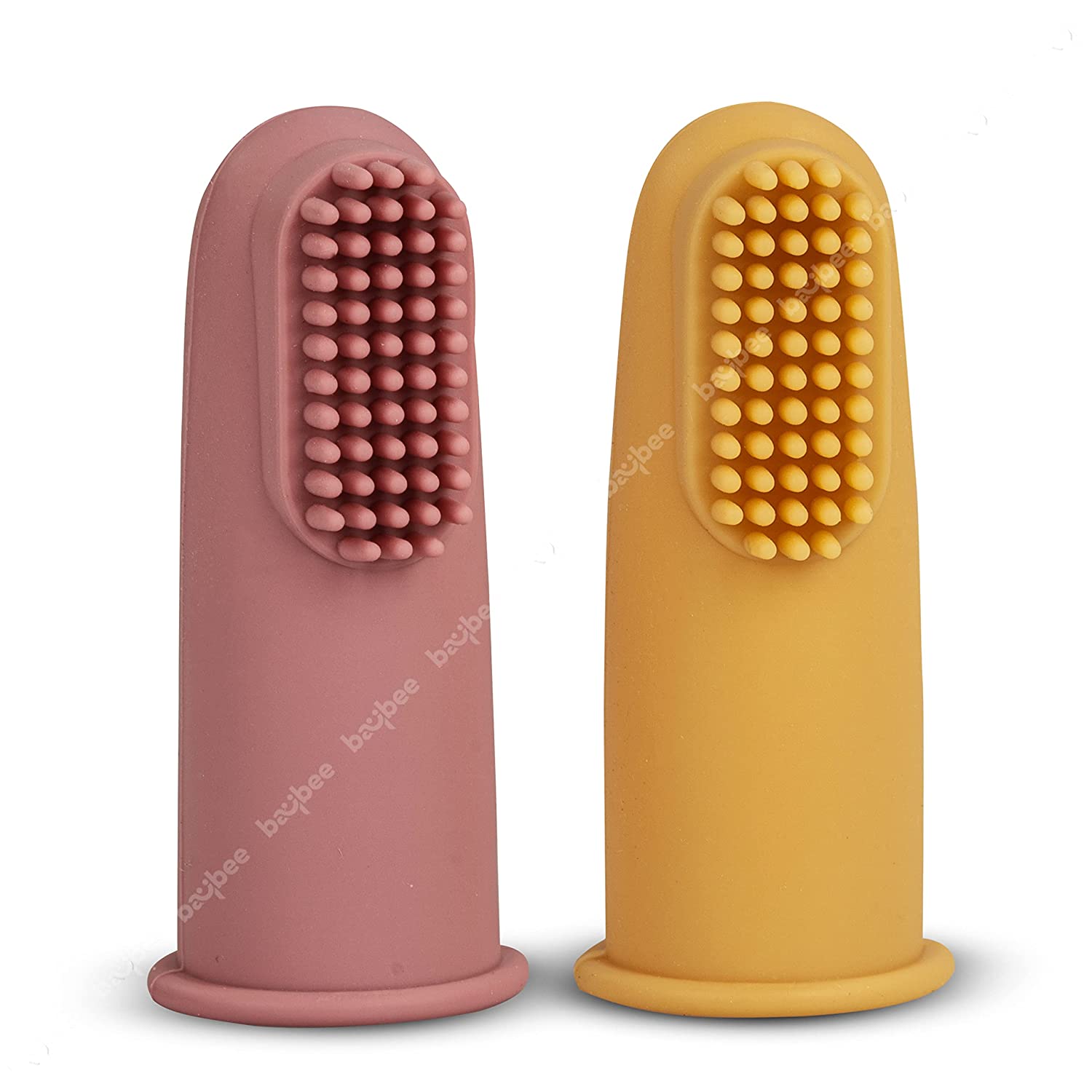 Silicon Baby Finger Toothbrush with Super Soft Bristles I BPA Free Food Grade Silicone I Massage Gum & Tongue I 3M+