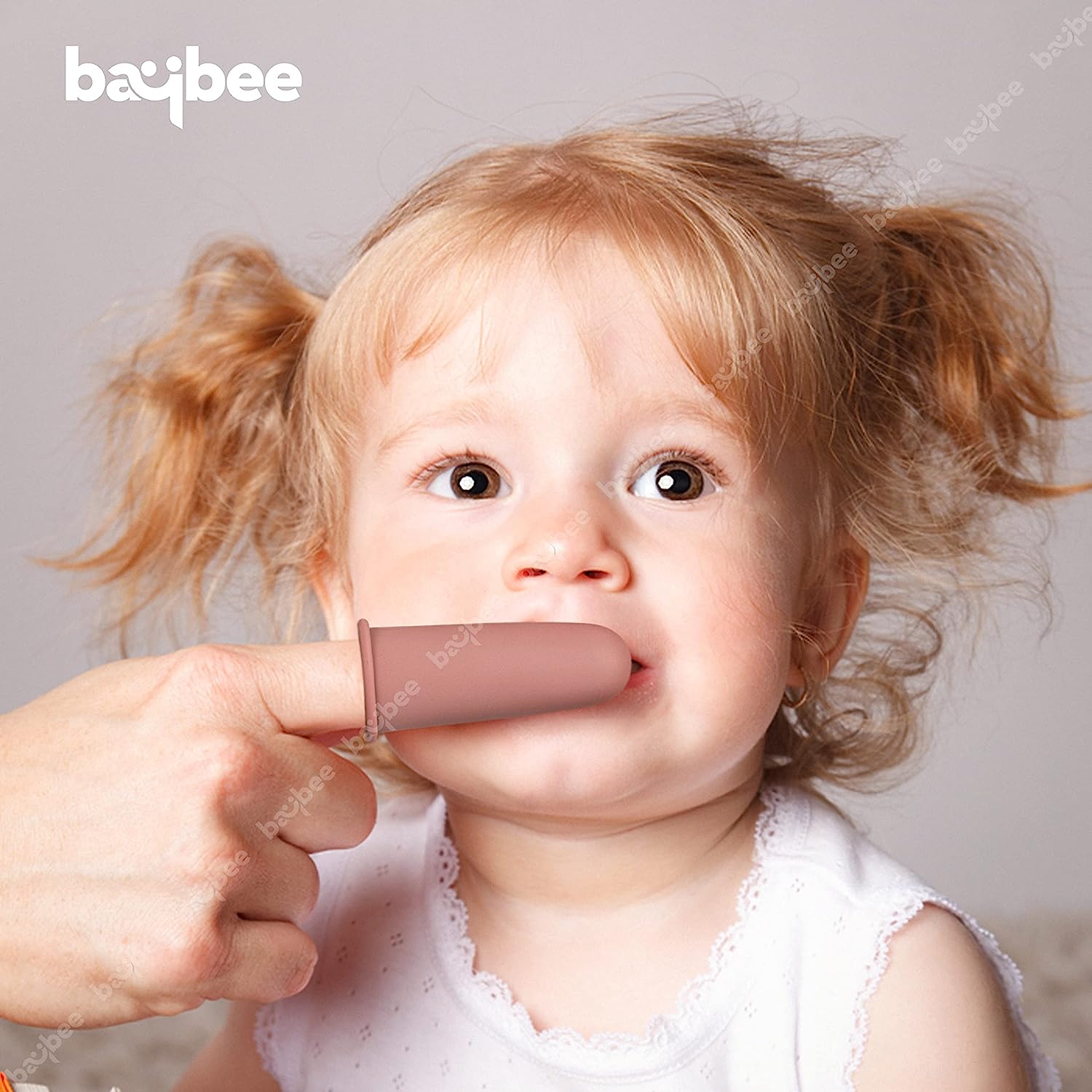 Silicon Baby Finger Toothbrush with Super Soft Bristles I BPA Free Food Grade Silicone I Massage Gum & Tongue I 3M+