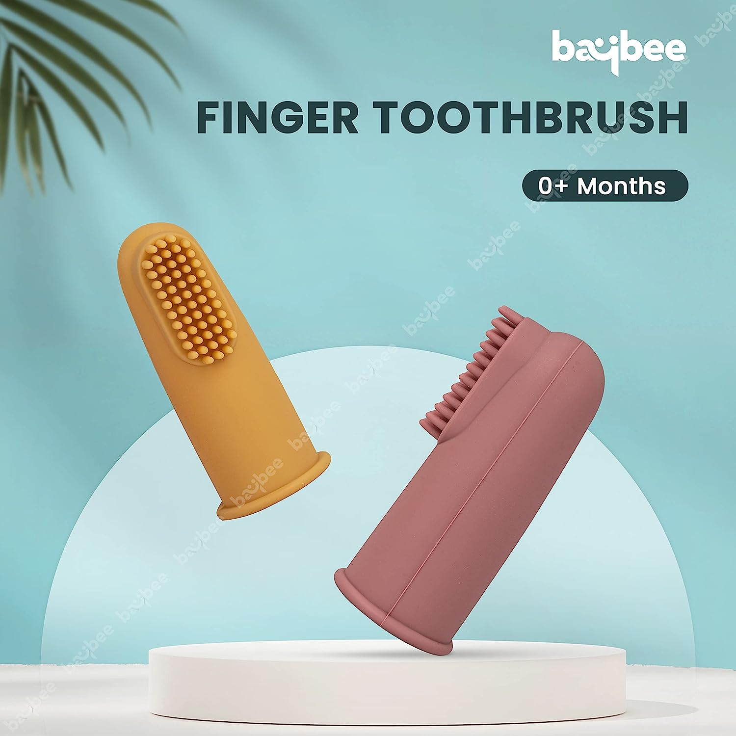 Silicon Baby Finger Toothbrush with Super Soft Bristles I BPA Free Food Grade Silicone I Massage Gum & Tongue I 3M+