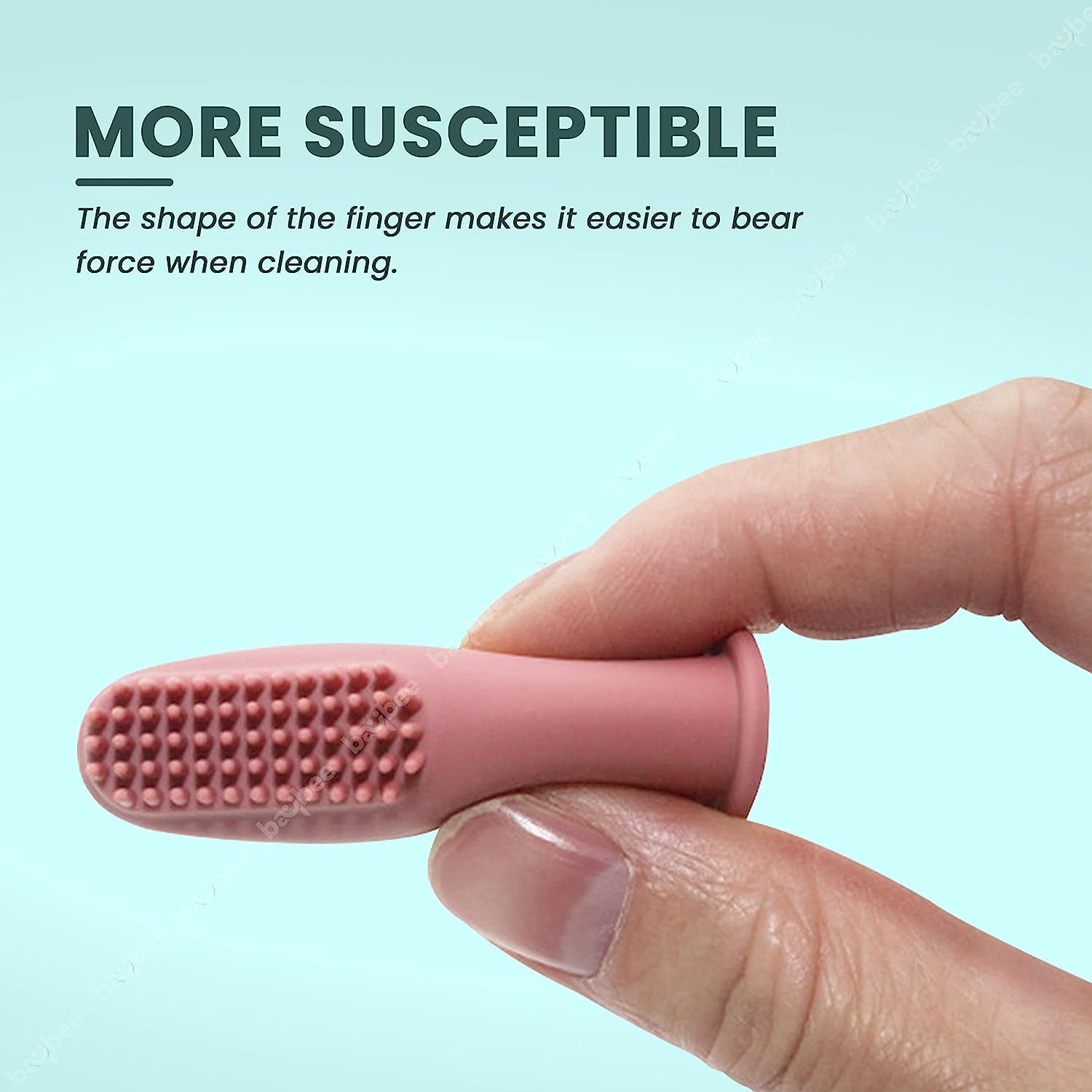 Silicon Baby Finger Toothbrush with Super Soft Bristles I BPA Free Food Grade Silicone I Massage Gum & Tongue I 3M+