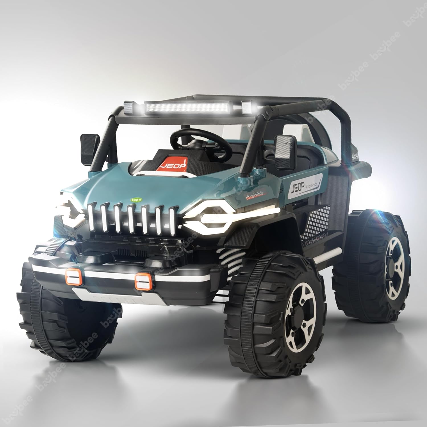 Minikin Fury 2x2 Rechargeable Jeep | Top End Configuration | Ages 1-8 Years