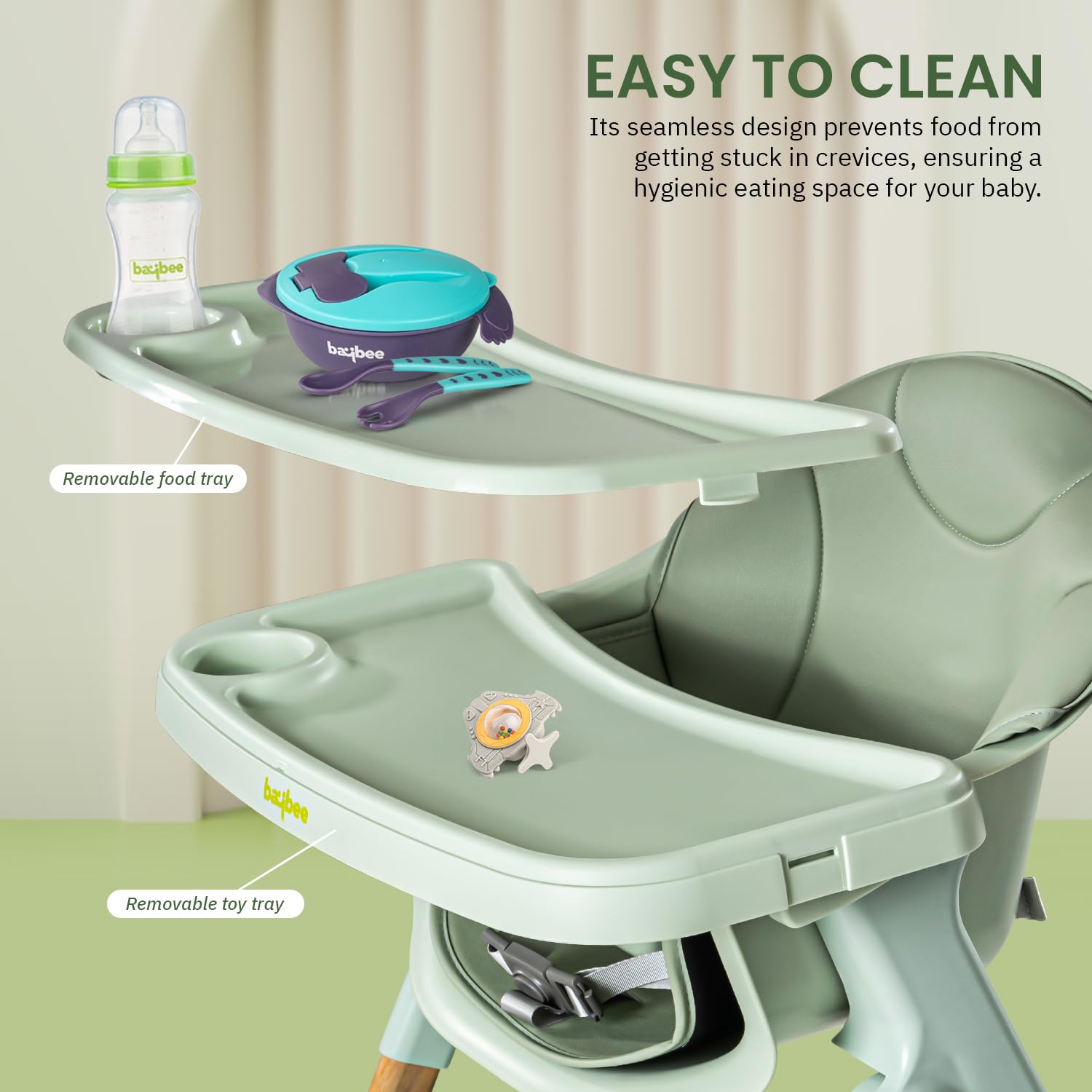 Minikin Walffy Foldable Baby High Chair | Foldable Design | 6M - 4Years
