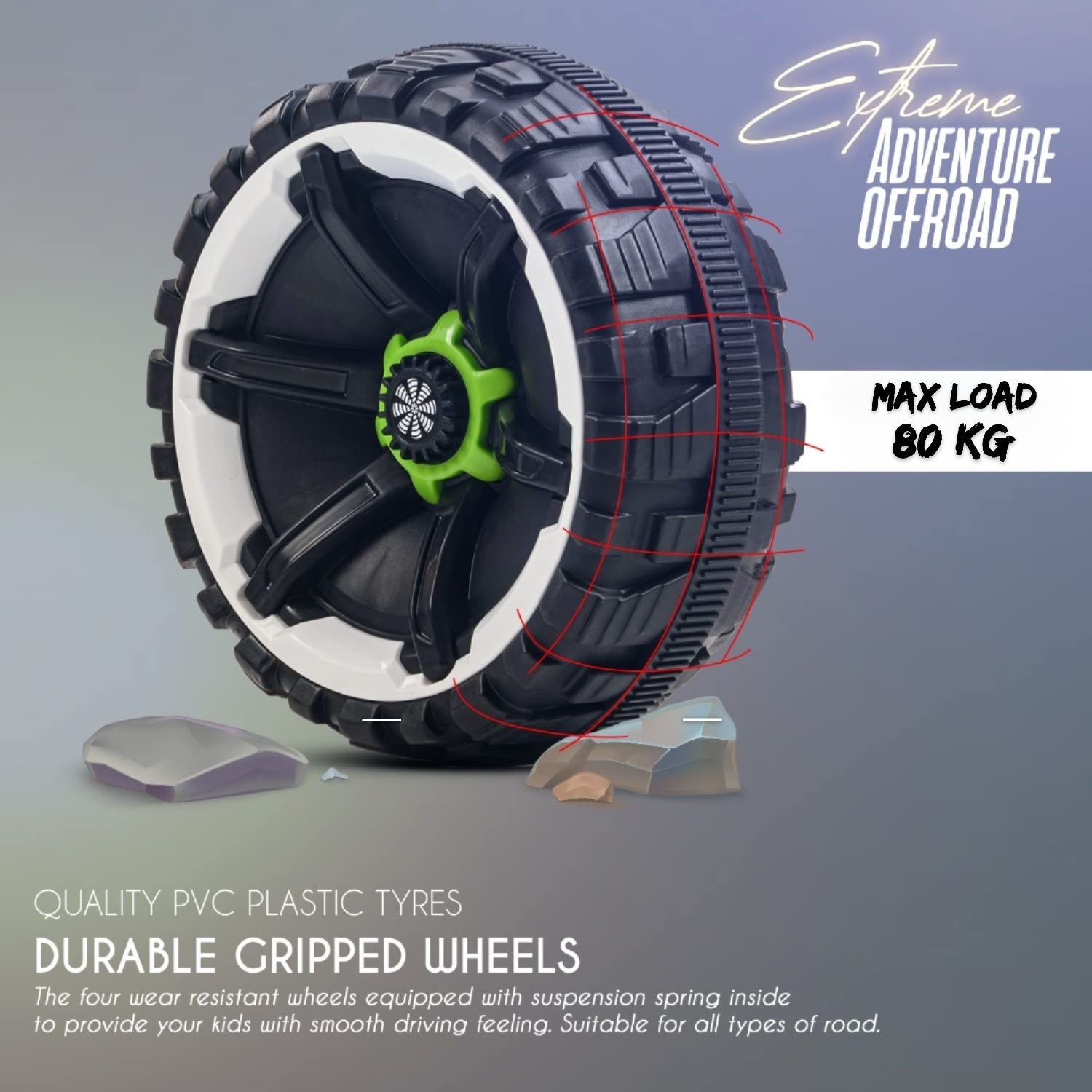 Minikin Hulk 4X4 Monster Rechargeable Jeep | Top End Configuration | 1-10 Years