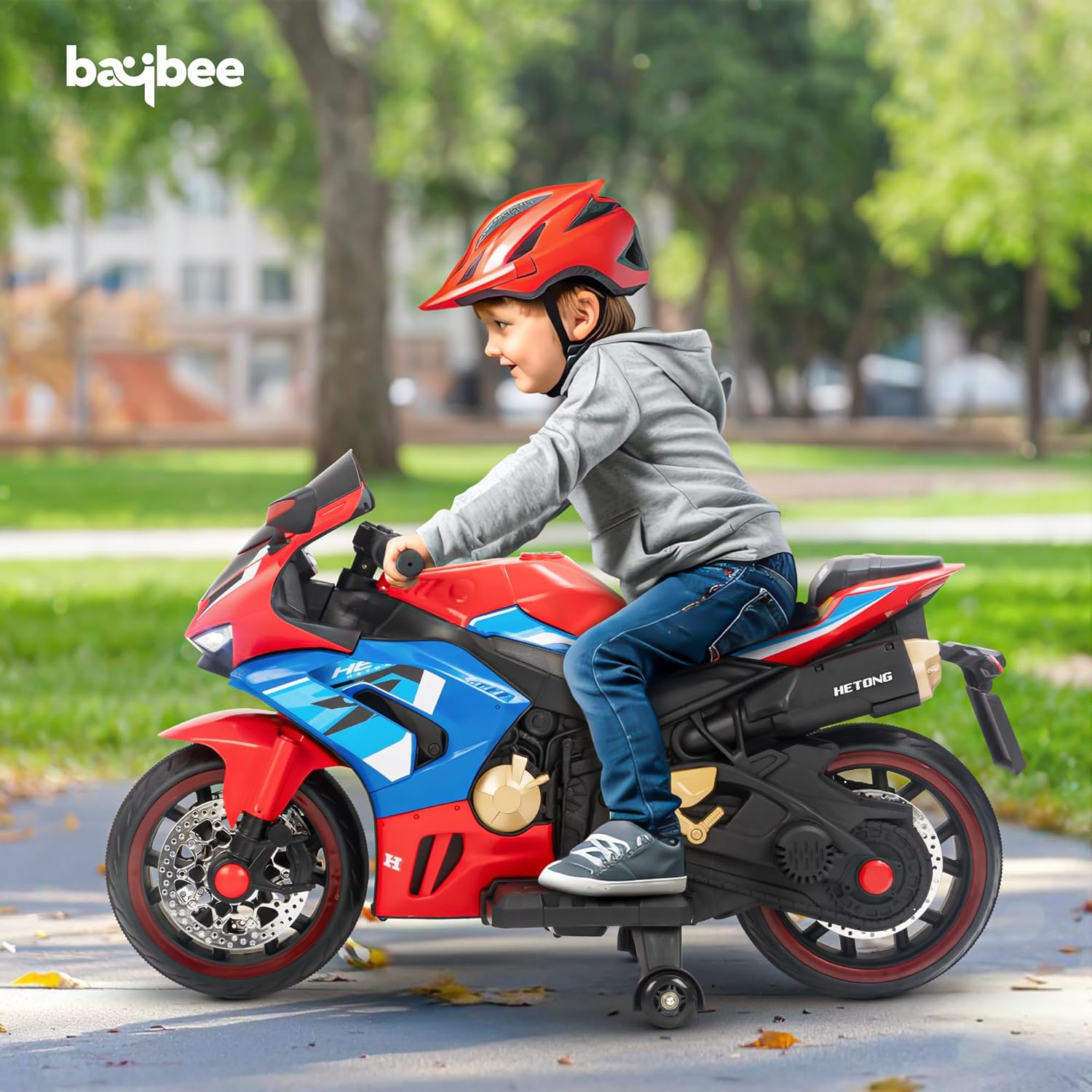 Minikin Hetong Kids Battery Operated Electric Rechargeable Bike for Kids I Handle Accelerator I 2 to 10 Years