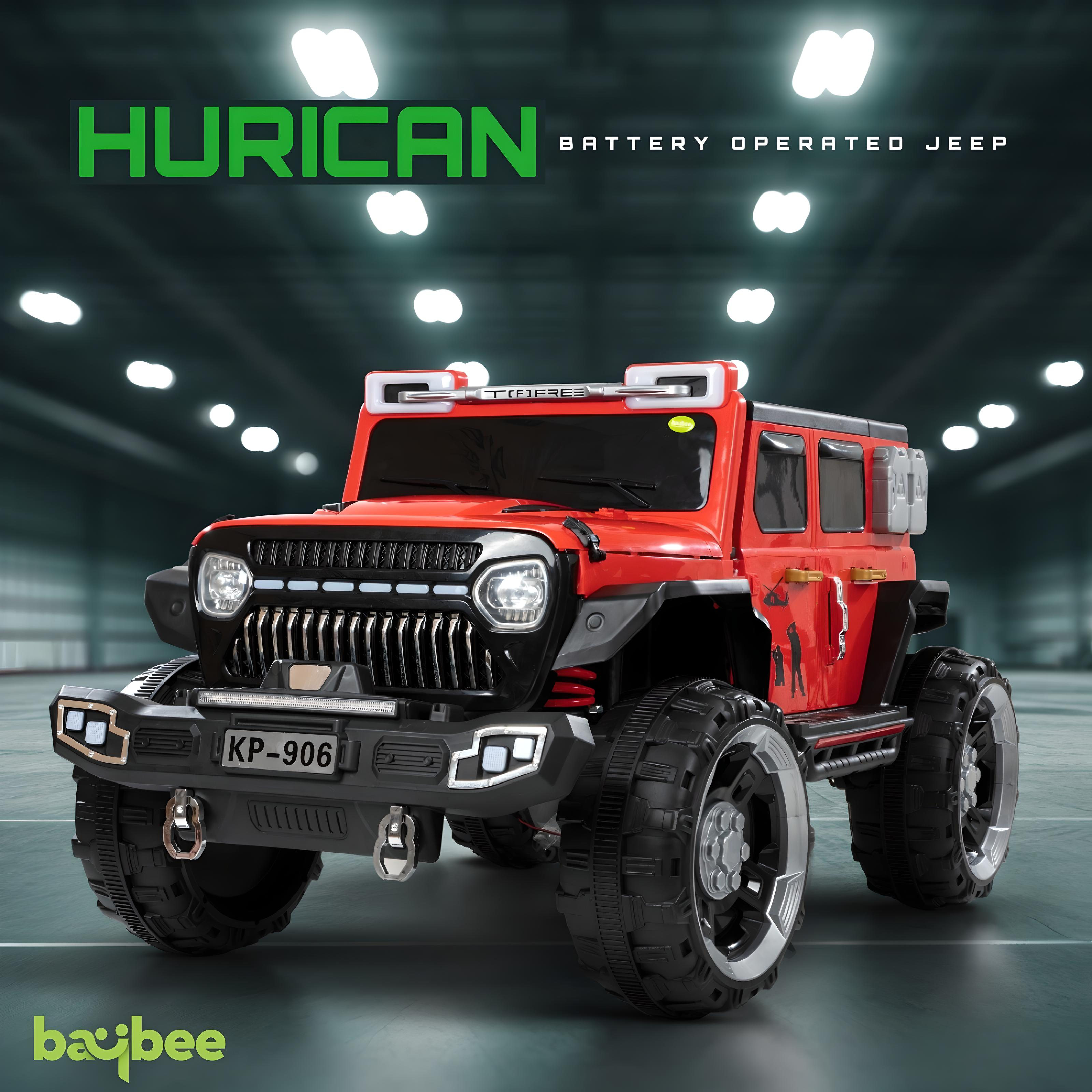 Minikin Hurrican 4X4 Monster Rechargeable Jeep | Large Size 4 Motors I Premium Quality | Top End Configuration | 1-8 Years
