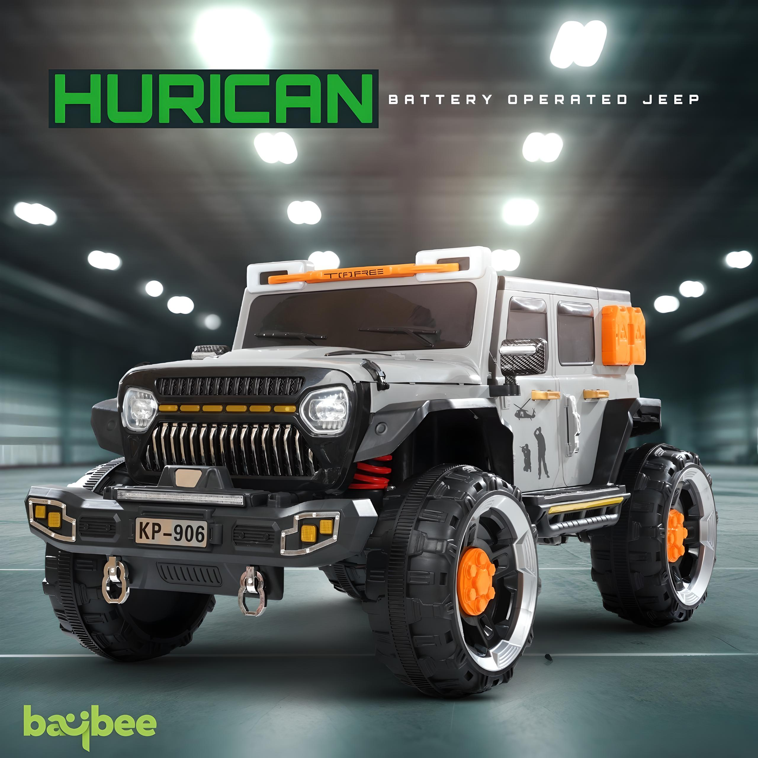 Minikin Hurrican 4X4 Monster Rechargeable Jeep I Large Size 4 Motors I Premium Quality I Top End Configuration | 1-8 Years
