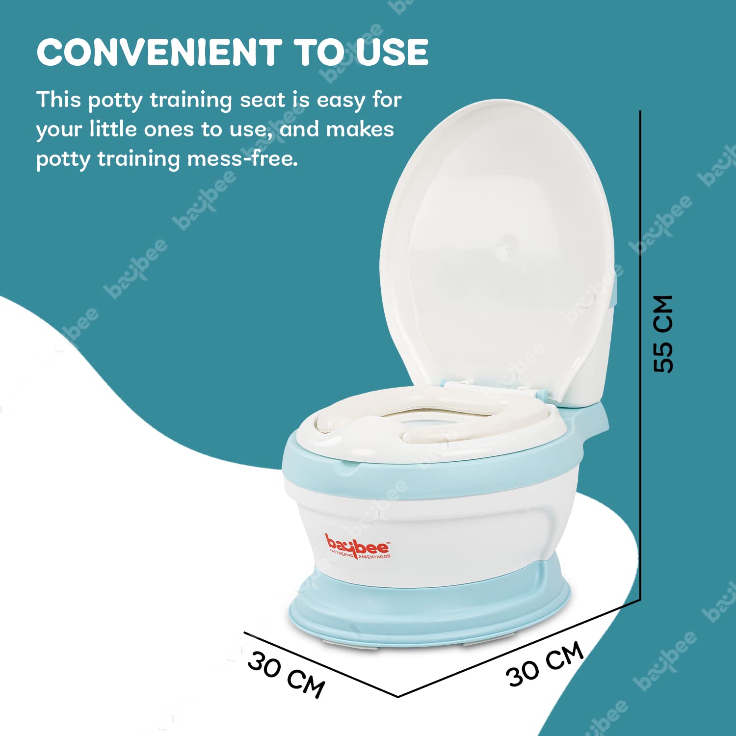 Minikin Gusto Western Toilet Potty Seat for Kids I Anti Splash Design I Detachable Waste Tray I 1-3 Years