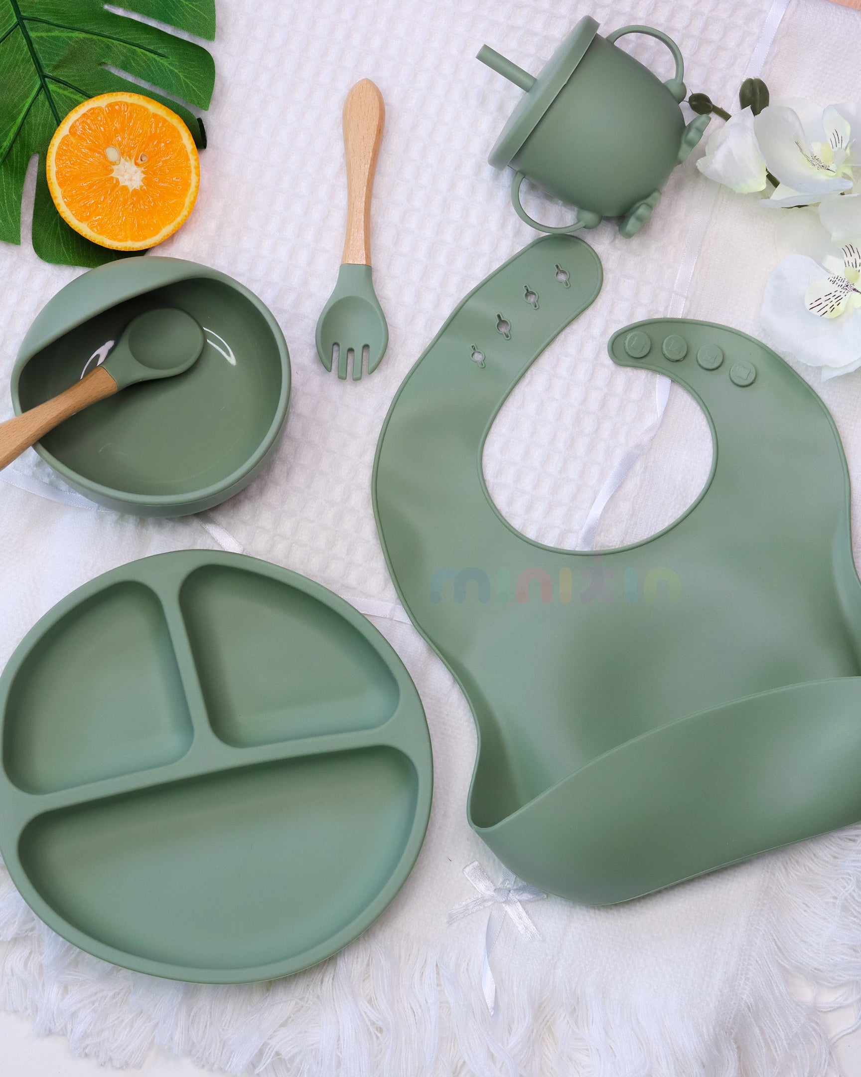 Premium Silicone Suction Feeding Dinnerware Set I 6 Pieces Set