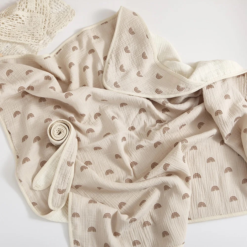 100% Organic Muslin Cotton Swaddle - Soft, Breathable, and Eco-Friendly for Newborns to 3 Months