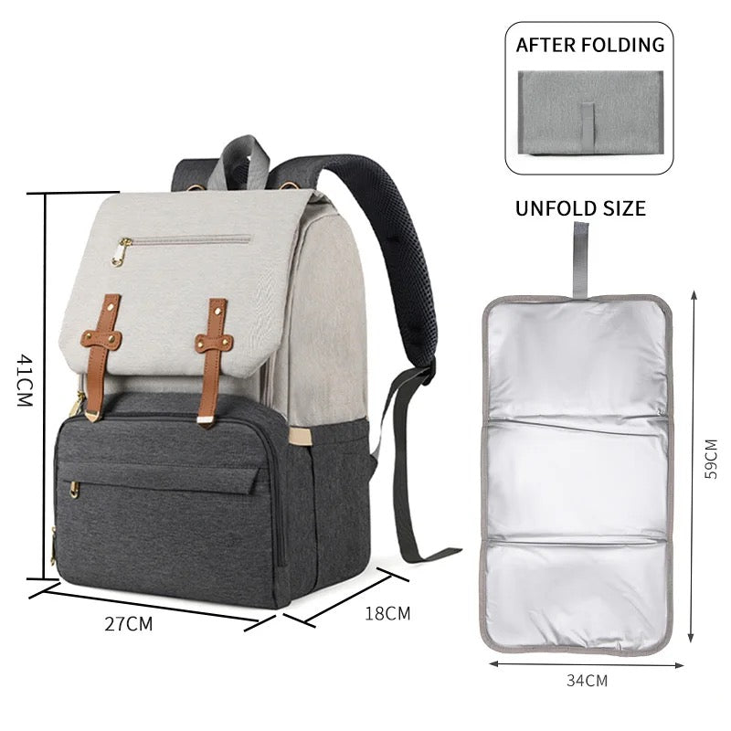 Le Queen Water Proof Premium Mommy Bag With Leather Straps