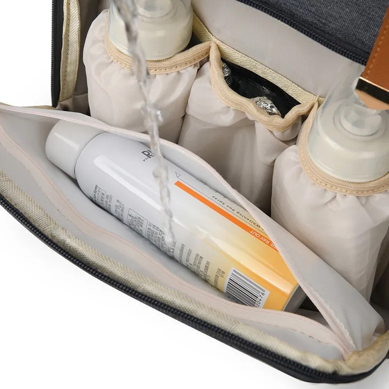 Le Queen Water Proof Premium Mommy Bag With Leather Straps