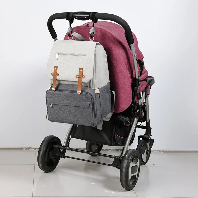Le Queen Water Proof Premium Mommy Bag With Leather Straps