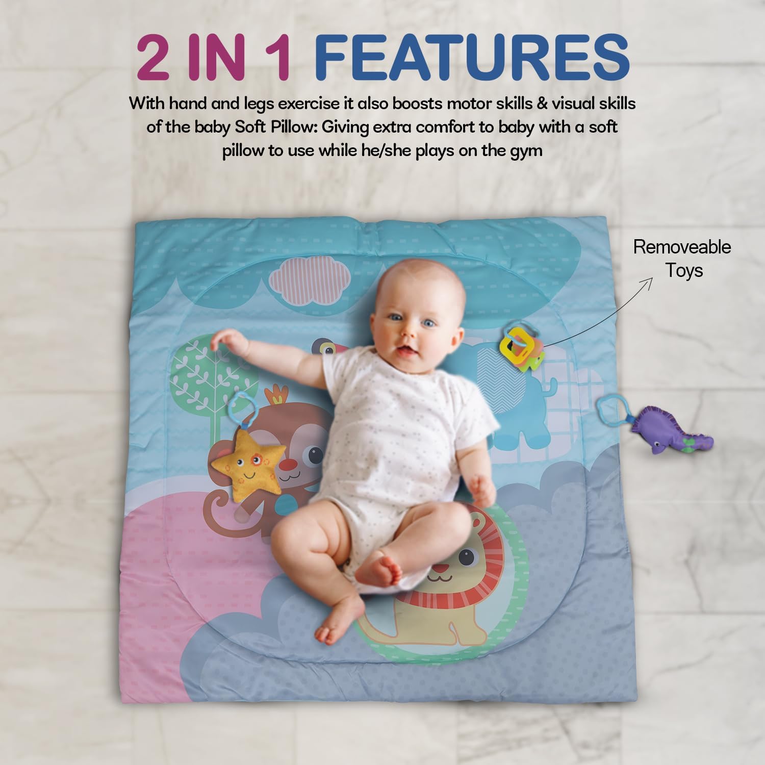 Minikin Kick & Play Jungle Activity Play Gym I I Sensory and Motor Skill Development I 0-12M