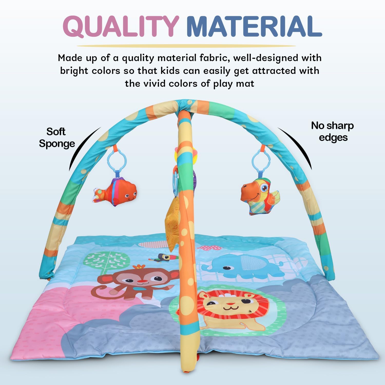 Minikin Kick & Play Jungle Activity Play Gym I I Sensory and Motor Skill Development I 0-12M