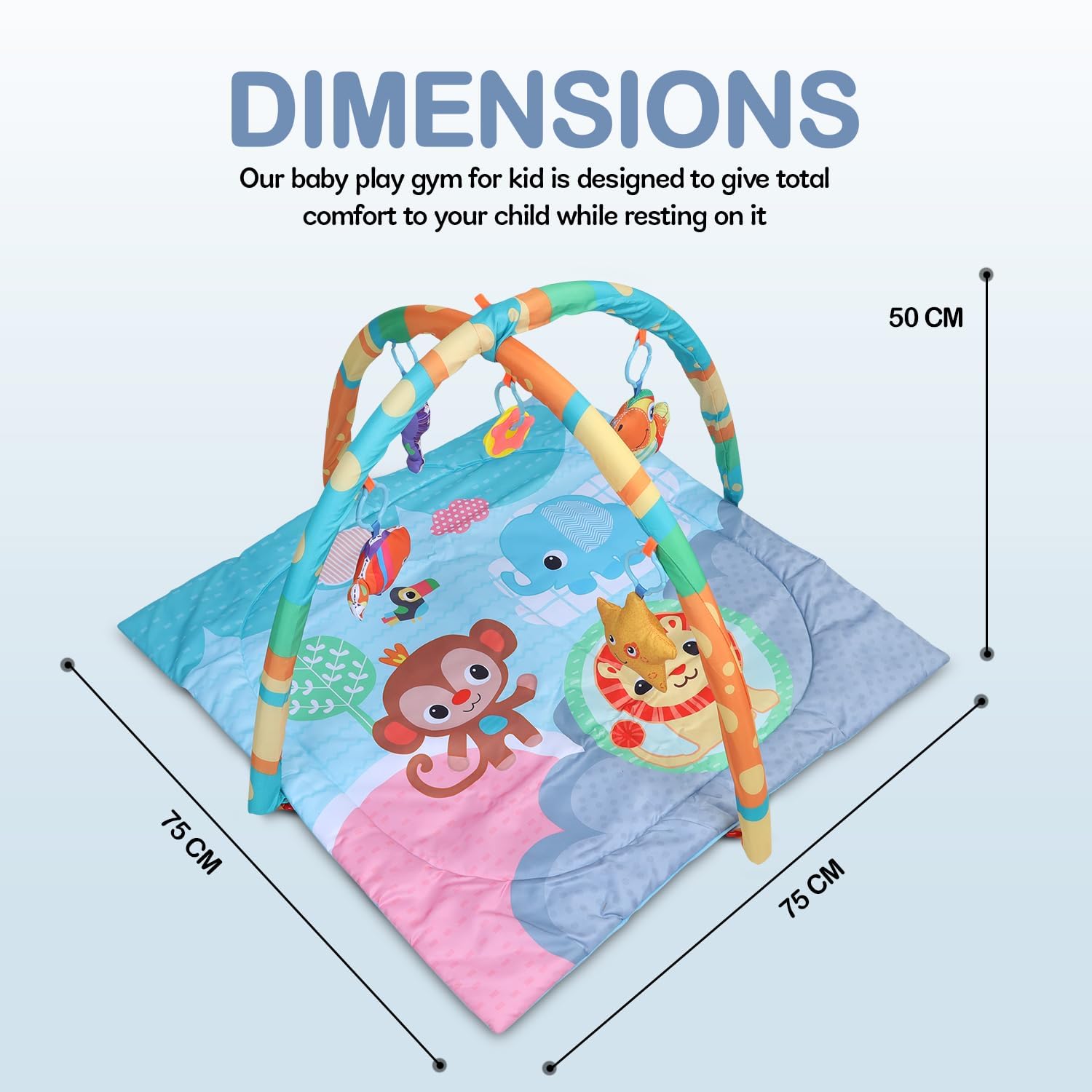 Minikin Kick & Play Jungle Activity Play Gym I I Sensory and Motor Skill Development I 0-12M