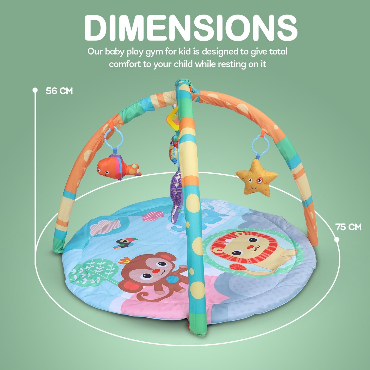 Minikin Kick & Play Round Activity Play Gym I I Sensory and Motor Skill Development I 0-12M