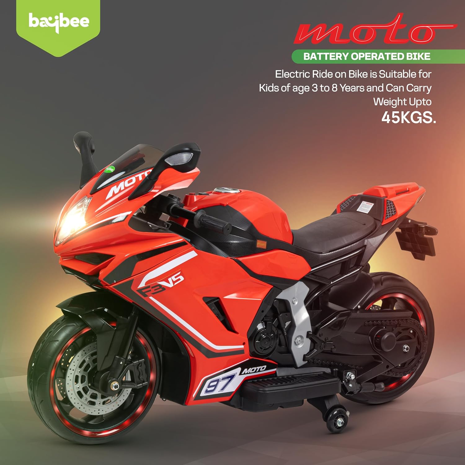 Minikin Moto GP Rechargeable Superbike I Large size Top Spec I 45KG Capacity I 2-14 Years