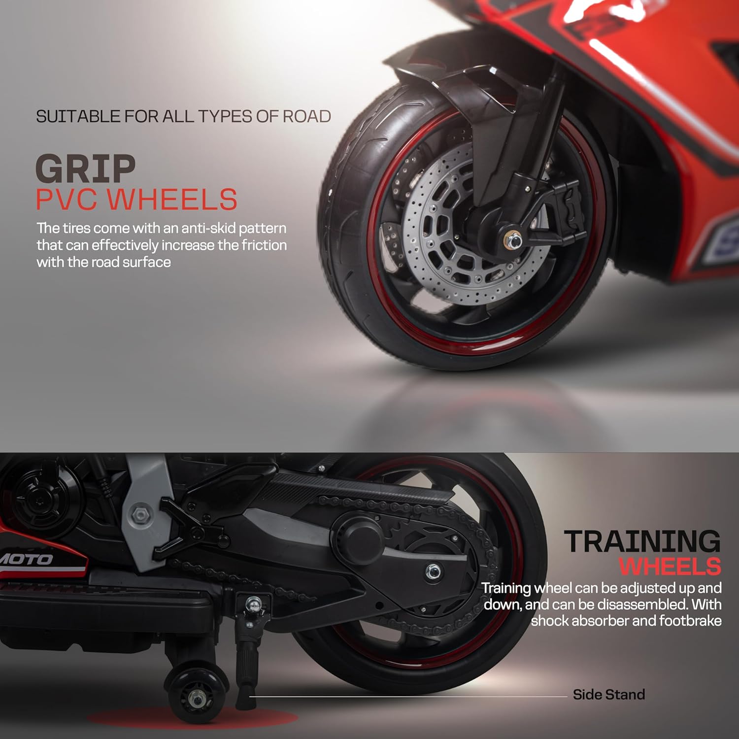 Minikin Moto GP Rechargeable Superbike I Large size Top Spec I 45KG Capacity I 2-14 Years