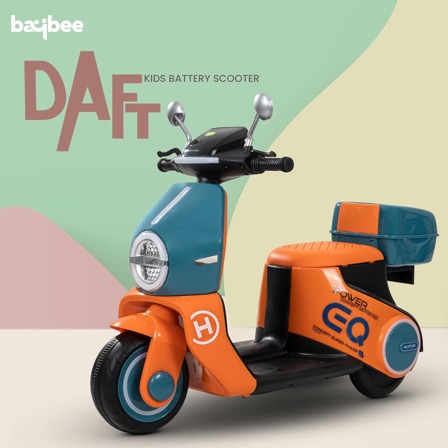 Daft Kids Rechargeable Scooty with Light & Music | 1-3 Years, Boys/Girls