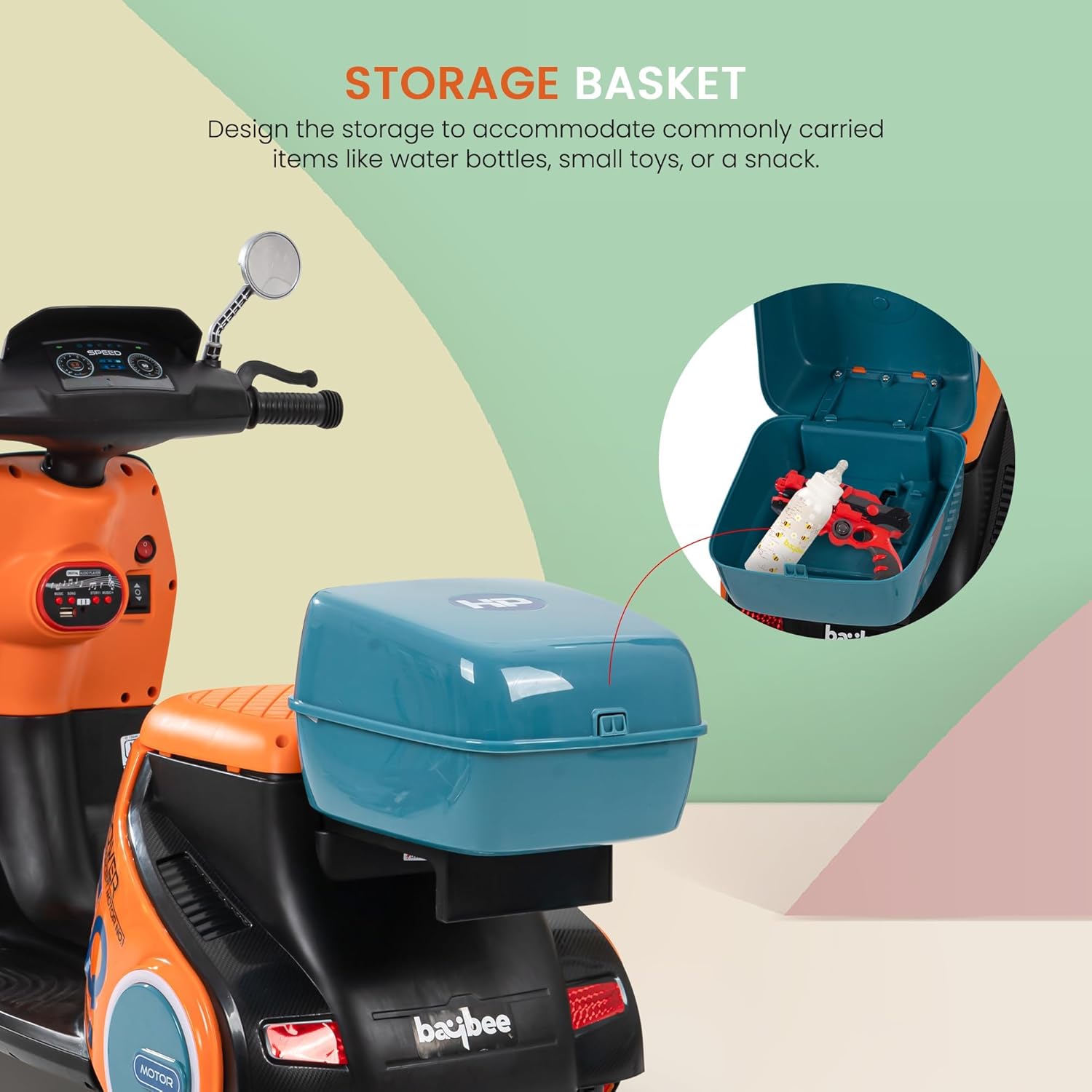 Daft Kids Rechargeable Scooty with Light & Music | 1-3 Years, Boys/Girls