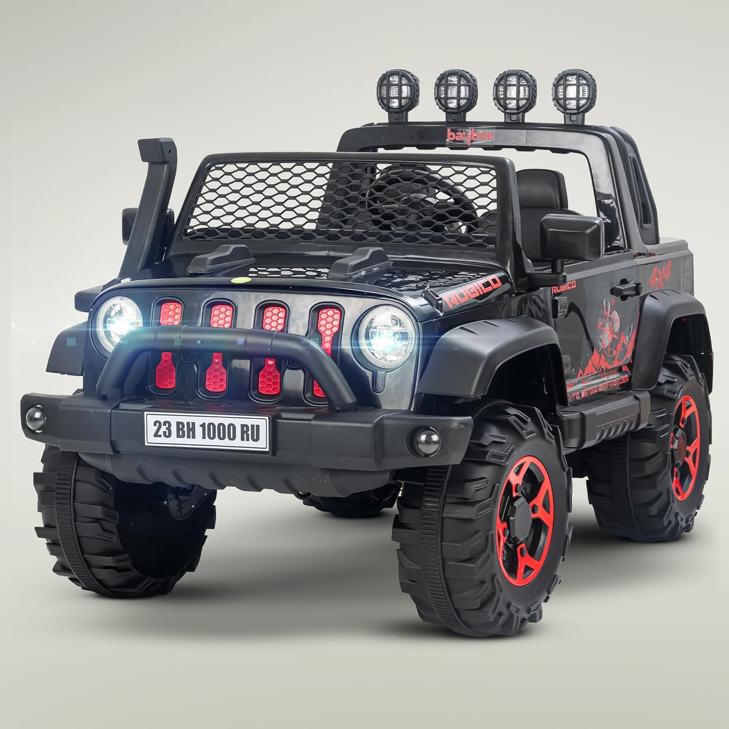 Minikin Atom 4X4 Monster Rechargeable Jeep | Indias Largest Toy Jeep | 4 Motors I Premium Quality | Top End Configuration | 1-10 Years