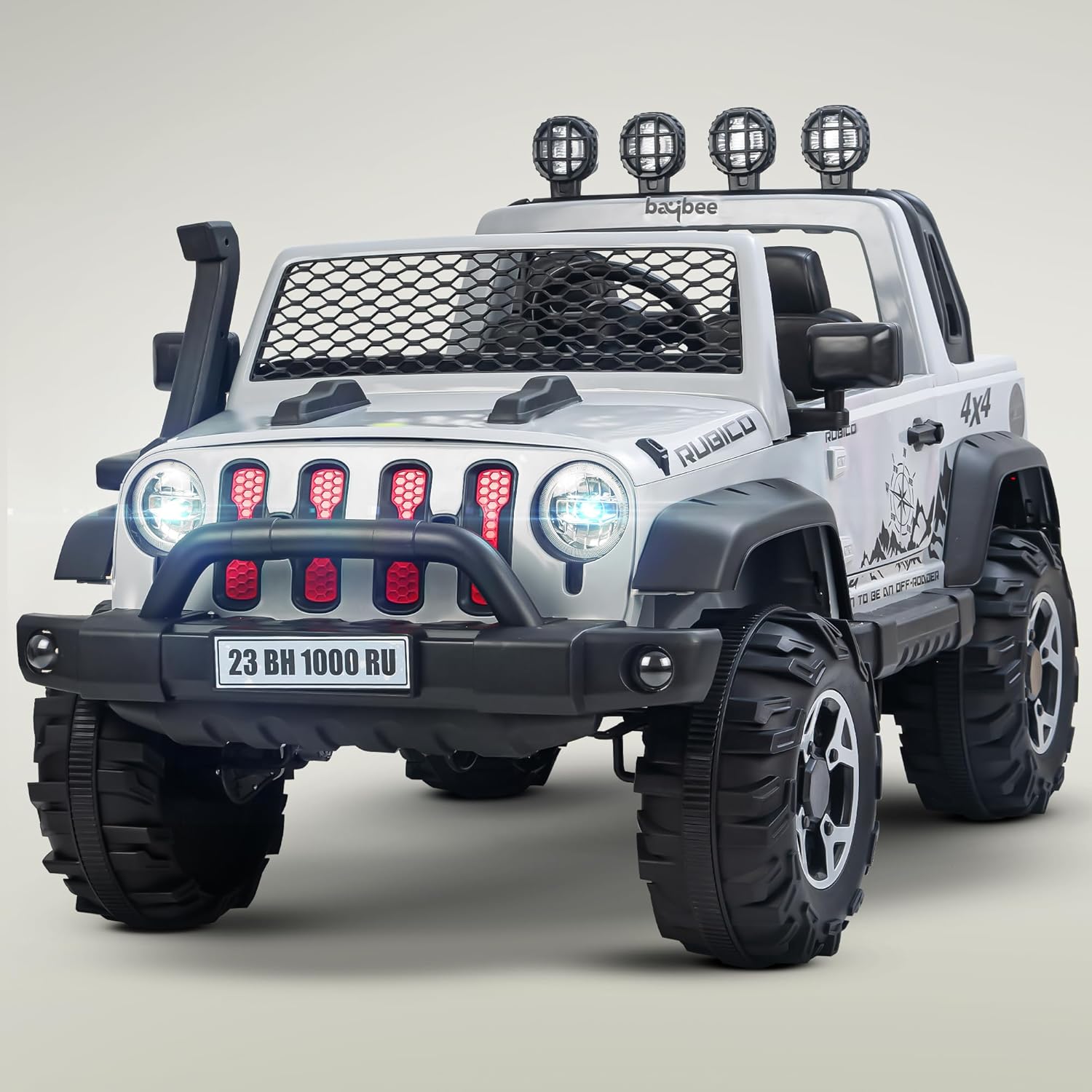 Minikin Atom 4X4 Monster Rechargeable Jeep | Indias Largest Toy Jeep | 4 Motors I Premium Quality | Top End Configuration | 1-10 Years