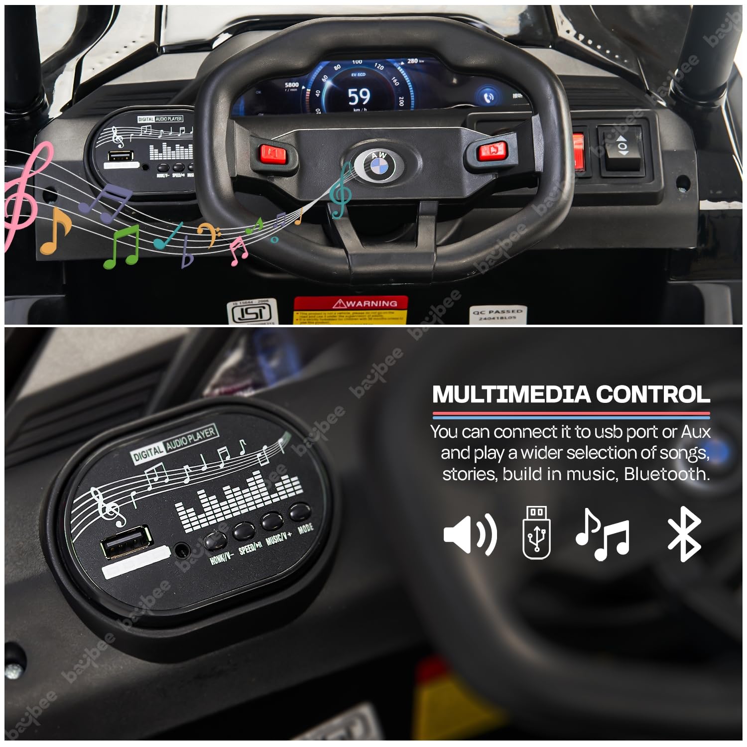 Minikin Alfton Rechargeable Jeep | RGB Light & Music | 1-6 Years