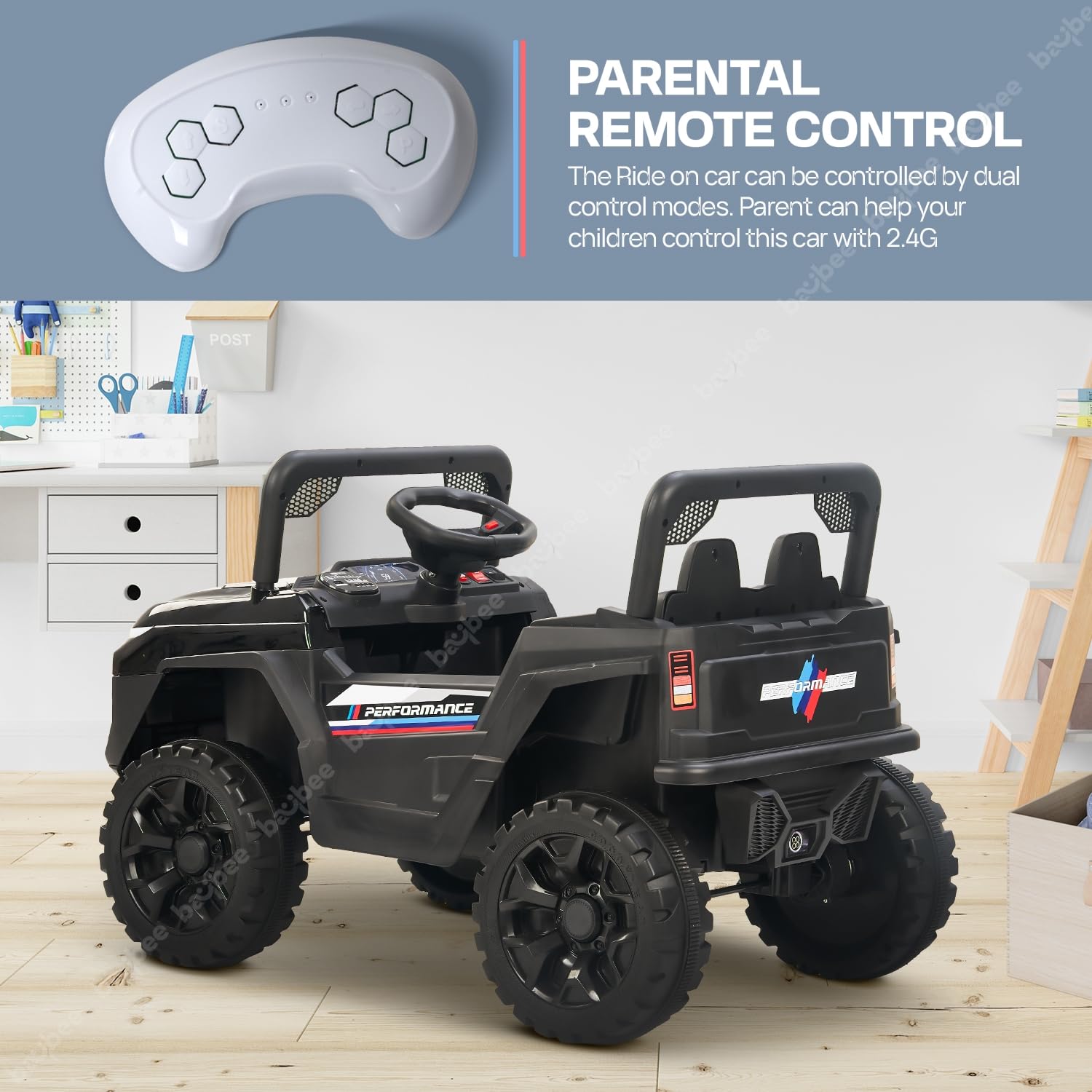 Minikin Alfton Rechargeable Jeep | RGB Light & Music | 1-6 Years
