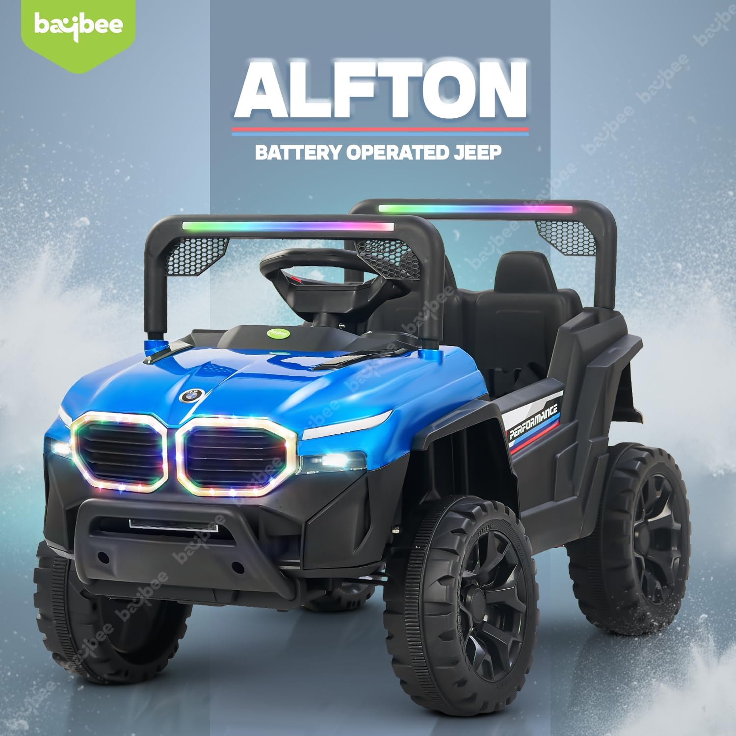 Minikin Alfton Rechargeable Jeep | RGB Light & Music | 1-6 Years