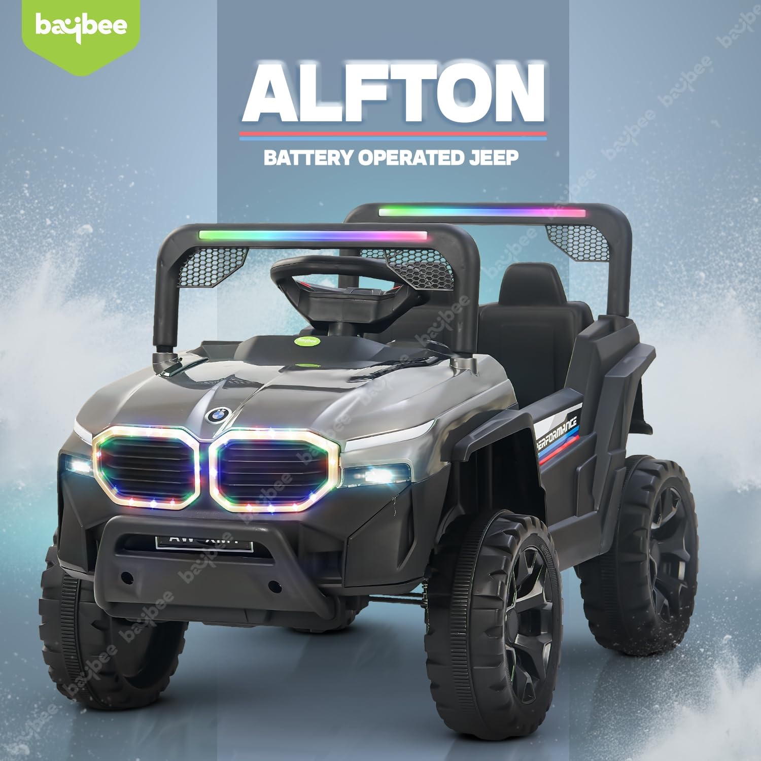 Minikin Alfton Rechargeable Jeep | RGB Light & Music | 1-6 Years