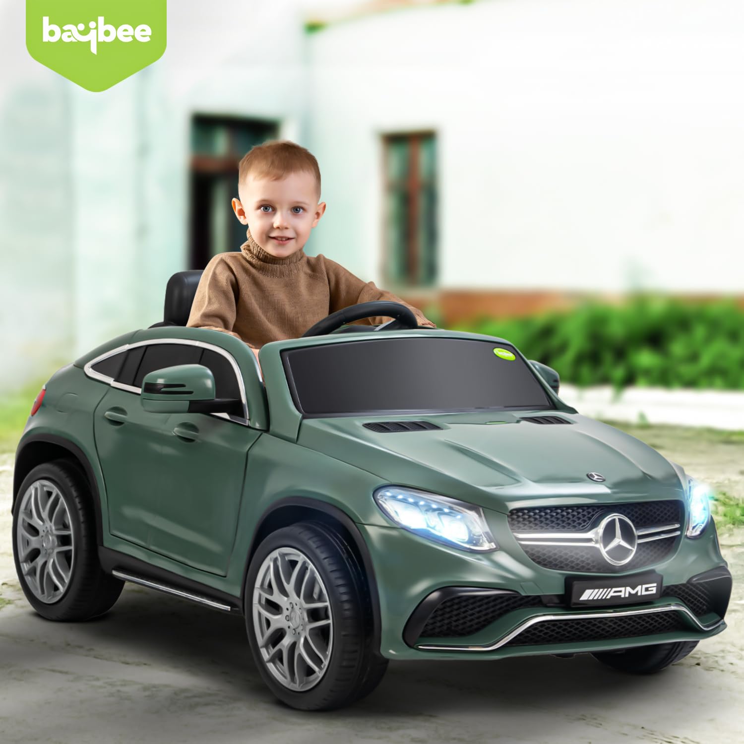 Minikin Merc GLE Electric Rechargeable Jeep | LED Head Lights & Music | 1-7 Years